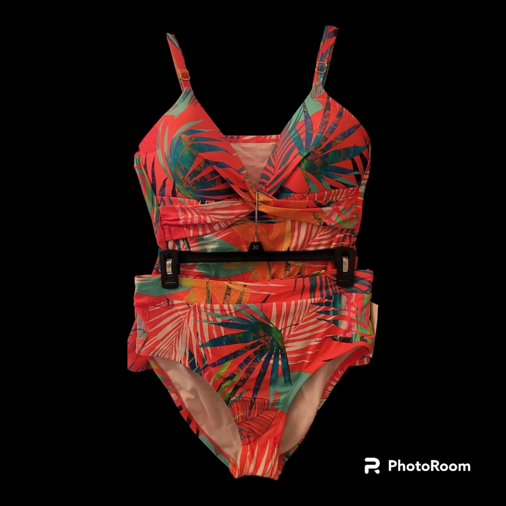 Push up 2 piece tankini swimsuit